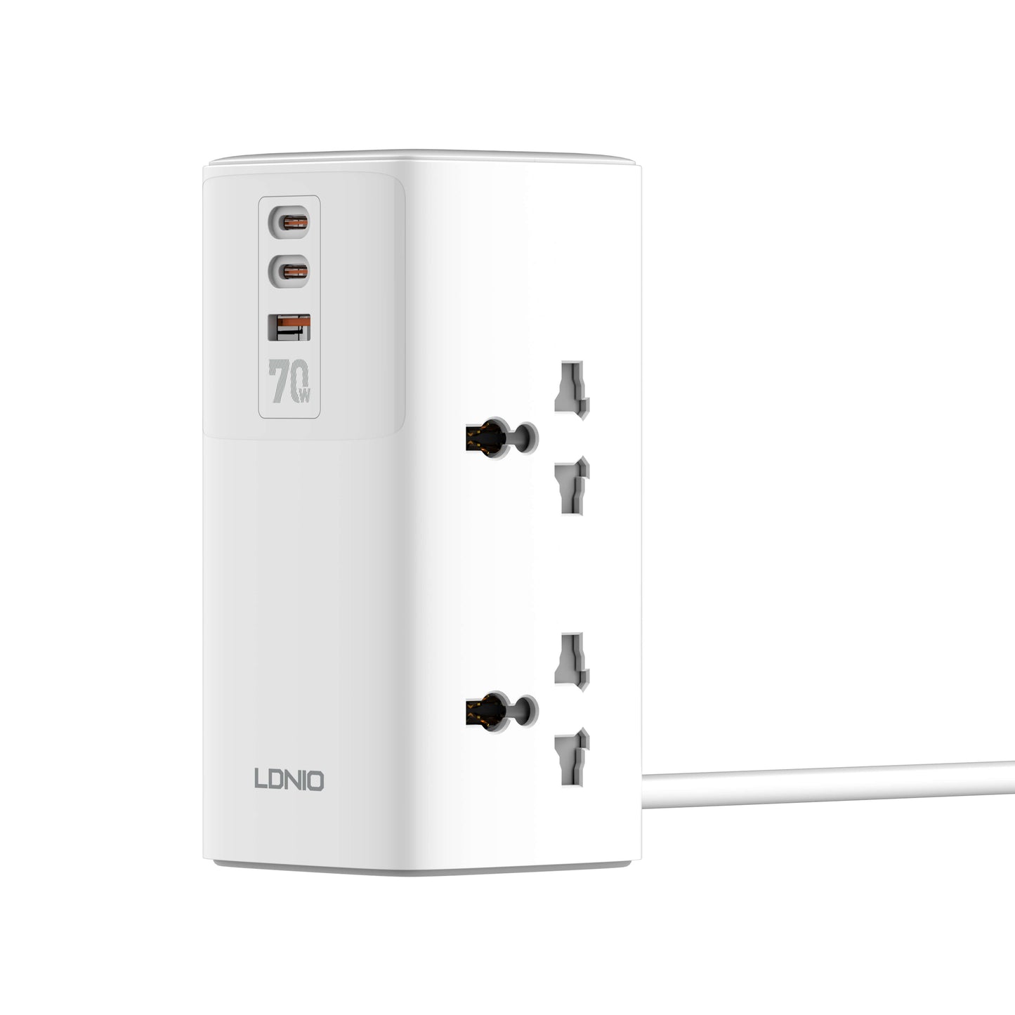 LDNIO 70W Multifunctional UK Desktop Power Adapter