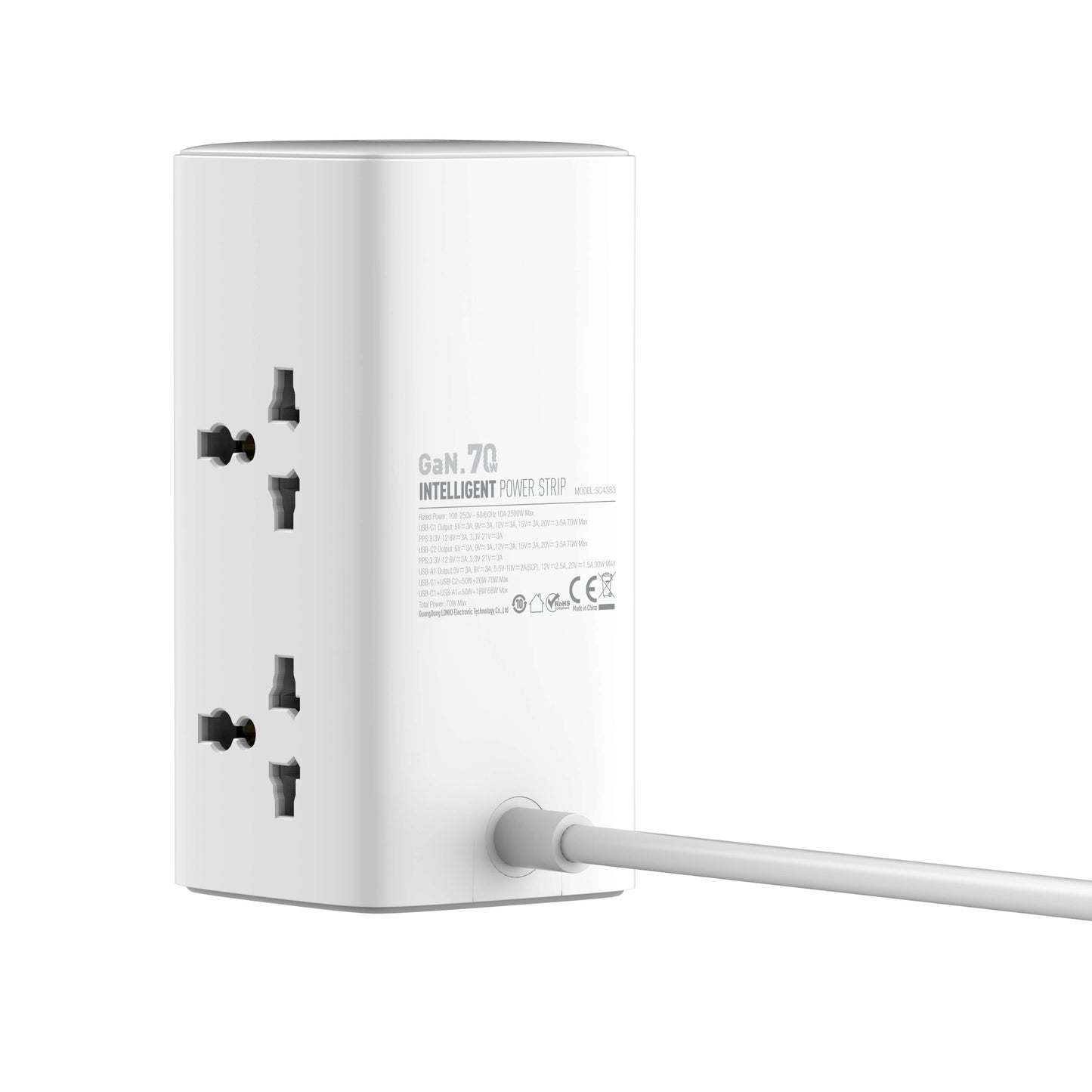 LDNIO 70W Multifunctional UK Desktop Power Adapter