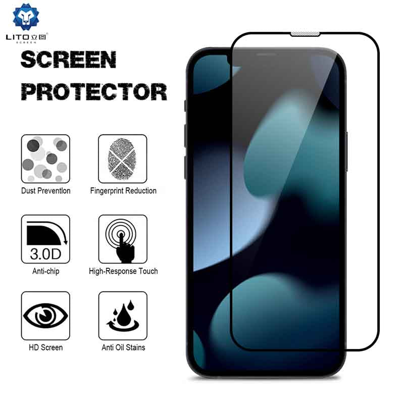 Lito D+ Pro dust proof Tempered Glass Screen Protector For iPhone