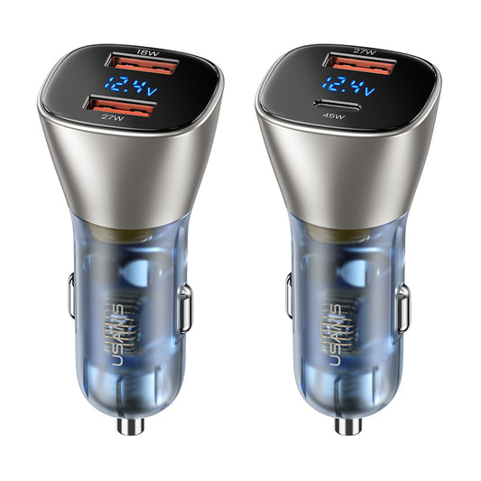 USAMS US-CC154 C29 Dual Ports Digital Display Fast Car Charger