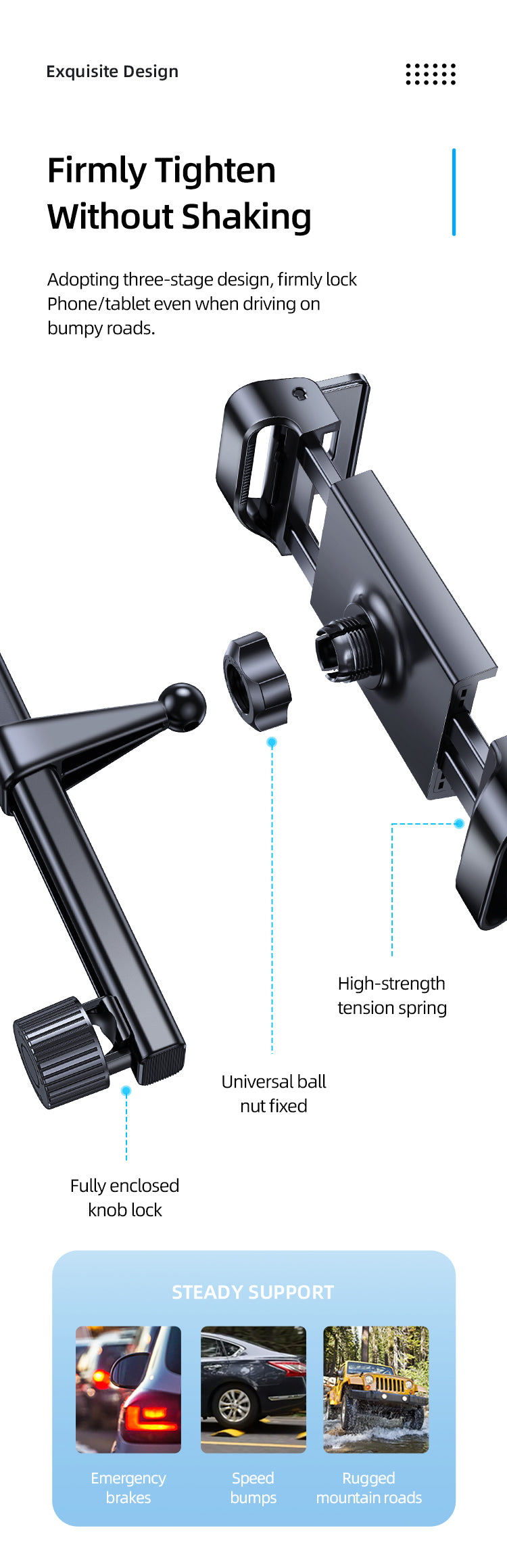 USAMS US-ZJ068 Car Rear Seat Phone/Tablet Bracket