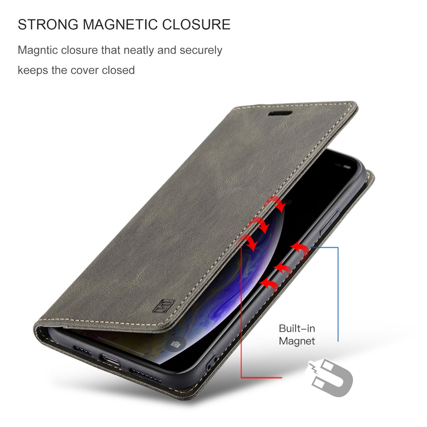 AutoSpace Wallet Leather Case for Iphone