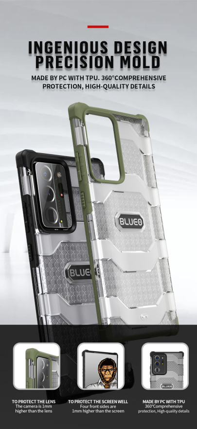 BLUEO Military Grade Drop Resistance Phone Case for Samsung