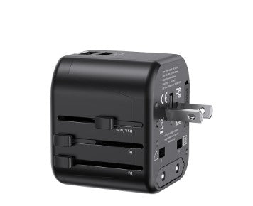 USAMS US-CC173 T55 12W Dual USB Universal Travel Charger (US/AU/EU/UK)