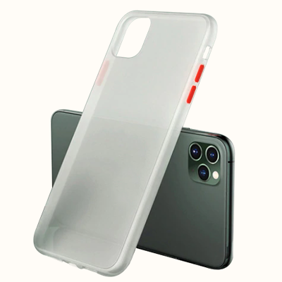 Matte Case With Colour Button For Iphone