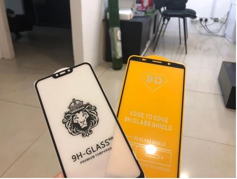 9D Black Border Full Cover Tempered Glass for Vivo